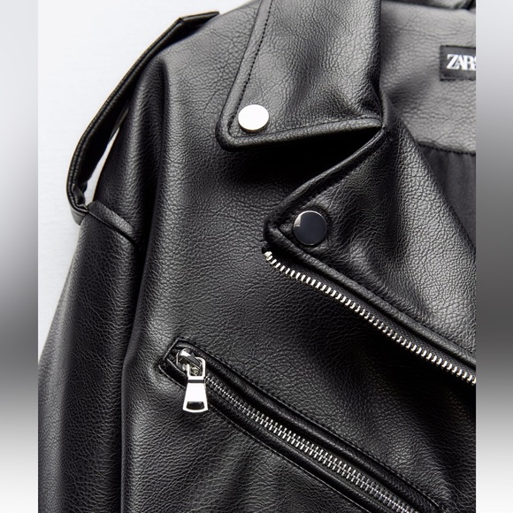 NWT zara faux leather zippered dress - Picture 6 of 7